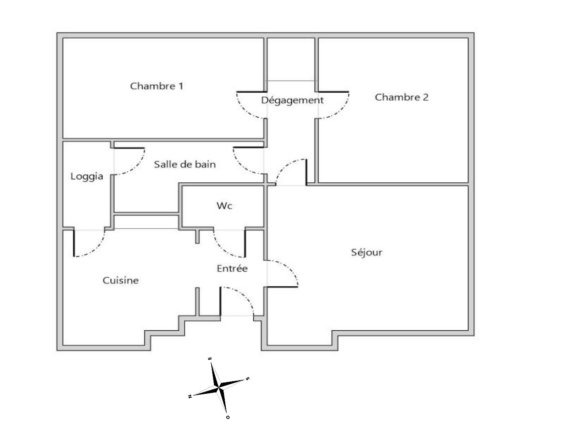 HYPER CENTRE : TRÈS BEL APPARTEMENT DEUX CHAMBRES AVEC VUE DÉGAGÉE