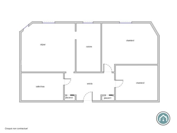 BREST SAINT MICHEL : charmant T3 cosy de 56m² sans vis-à-vis