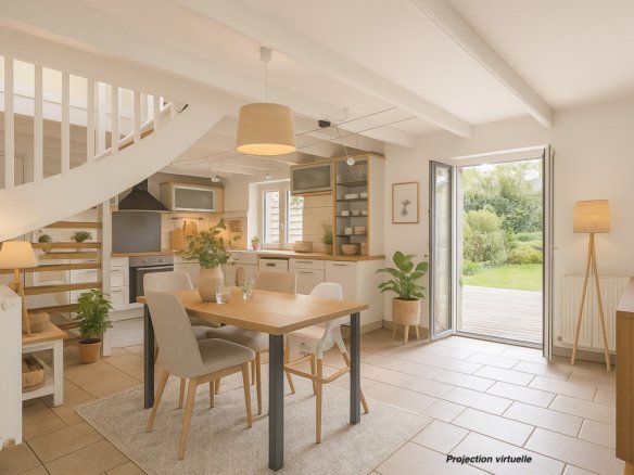 LANDÉDA : proche mer, jolie maison en pierres atypique