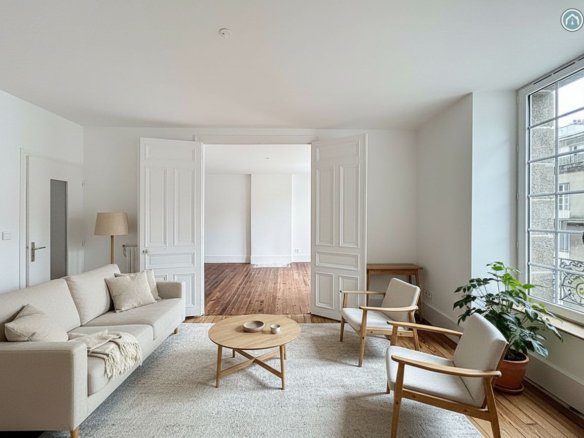 BREST HYPER CENTRE : Charmant appartement T5 de 105m2 dans un immeuble bourgeois