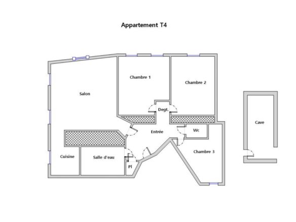 BREST CENTRE : CHARMANT APPARTEMENT T4