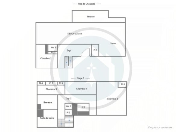 GUILERS : Maison traditionnelle en pierre en bordure d’étang, avec appartement indépendant