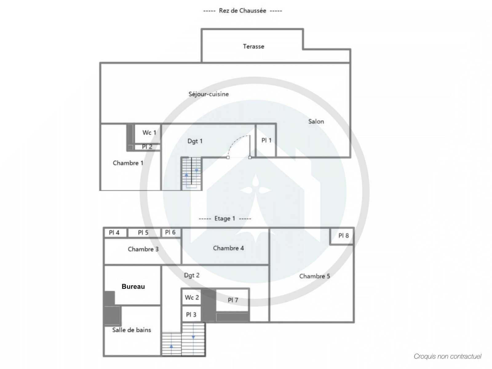 GUILERS : Maison traditionnelle en pierre en bordure d’étang, avec appartement indépendant