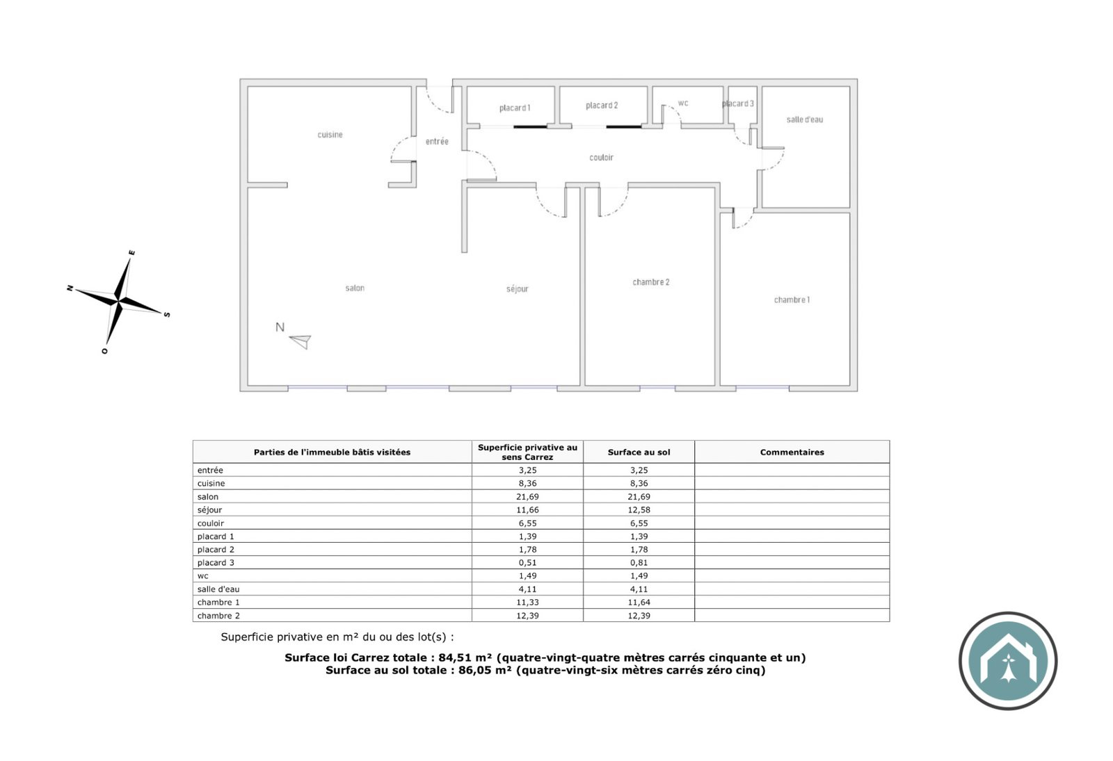 EXCLUSIVITÉ : APPARTEMENT T4 de 84 m2 EN VIAGER