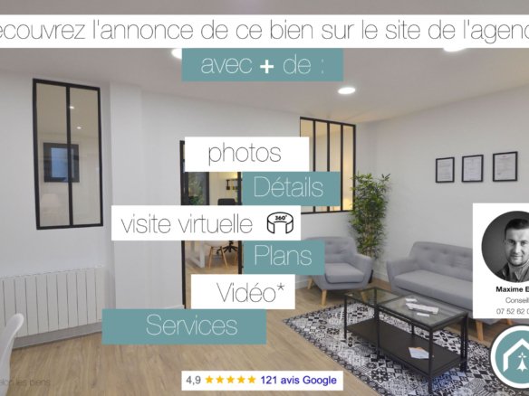 BREST GUELMEUR : Bel appartement T2 de 45m2 en dernier étage