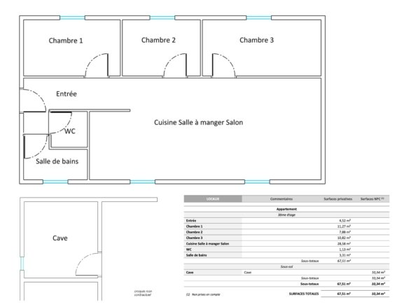 EXCLUSIVITÉ : BEL APPARTEMENT T4 DE 68 M² PROCHE DE STRASBOURG