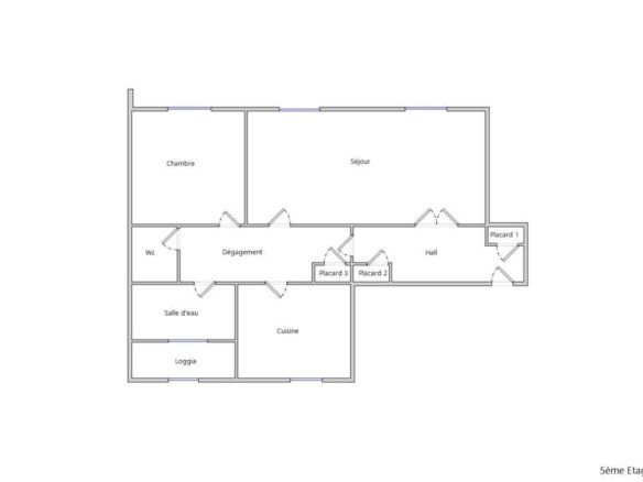 HYPER CENTRE : CHARMANT APPARTEMENT T2 DE 56 M² AVEC BALCON AU DERNIER ÉTAGE